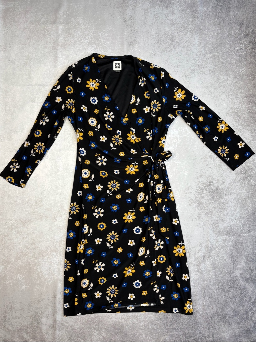 Anne Klein Floral Wrap Dress Size 8